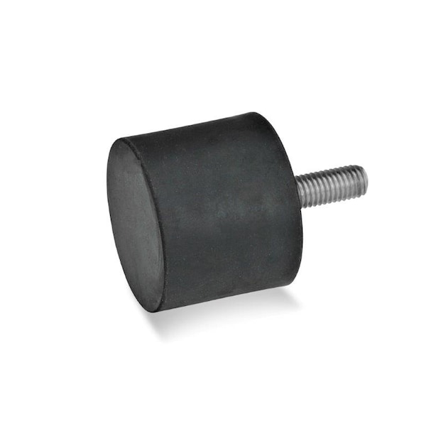 GN452-40-40-M8-S-55 Rubber Bumper Stainless, Threaded Stud